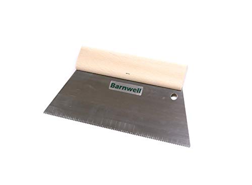 Barnwell 250mm 25cm A2 V Notched Adhesive Blade Spreader Wooden Handle