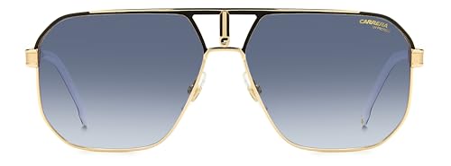 Carrera Men's Casual Pilot Sunglasses, Black Gold/Blue Shaded, 62/14/1452