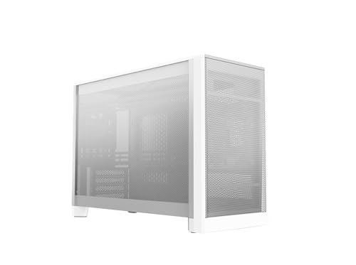 Image of MONTECH Ten 22.7L Compact Micro-ATX PC Case, High Airflow Mesh, White