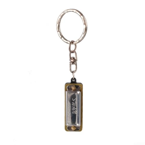 livre Swan Mini Harmonica Porte-clés 4 trous 8 tons Accessoire de musique amusant pour tous les âges