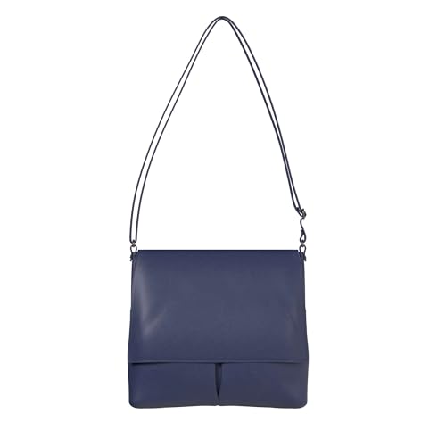 KMISSO Damen Umhänge Henkel Tasche Veganes Leder 30607 Deep Blue
