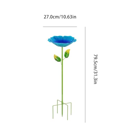 Mangeoires pour oiseaux et bols de bain d'oiseaux extérieur fleur - 6