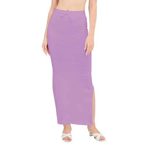 Image of DESI GIRL Cotton Lycra Stretchable Saree Shapewear Petticoat with Drawstring for Women | Fishcut Saree Petticoat with Side Slit for Easy Movement | Saree Shaper | Long inskirt