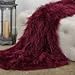 Luxurious Soft Burgundy, Wine Faux Fur Throw, Bordeaux,Custom Hand Made, Designer Throw Blanket, Bedspread, Comforter, Minky Lined Made in America (King)