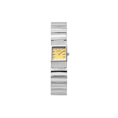 Breda 'Groove' Silver and Metal Bracelet Watch, 16MM