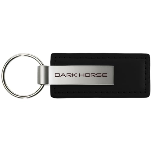 AU-TOMOTIVE GOLD, INC. Officially Licensed Leather Key Chain for Mustang Dark Horse (Black)