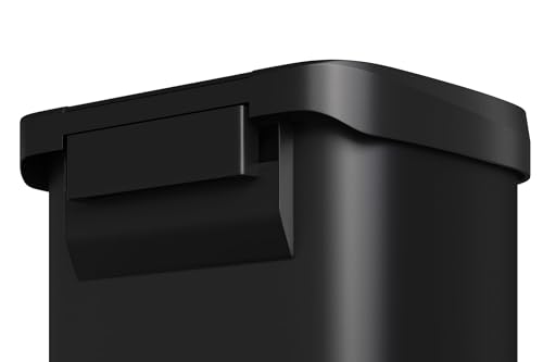 Caneca de basura rectangular 60L negra con tapa miniatura 7