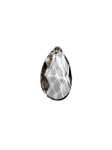 Almendra de cristal transparente de 28 mm con corte facetado de alta pureza para colgantes
