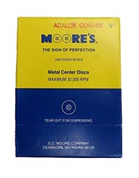 Moore's Snap-On Metal Center Abrasive Discs- Medium 600/Box, Made in the USA
