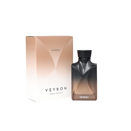 Image of Naseem VEYRON (Brown) Men's Aqua Perfume 90ml | Alcohol-Free Oriental Spicy Fragrance with Tonka Bean, Amberwood, Lavender & Mandarin | Long-Lasting Non-Alcoholic Scent