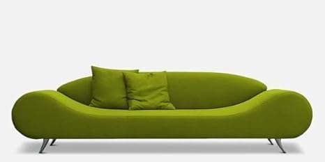 Image of Stylish & Modern Cushioned Couch Relax sectional Sofa in Fabric & Velvet and Heavy Duty Sofa for bedrooms, Living Rooms Guest Rooms Home and Office. (Green)