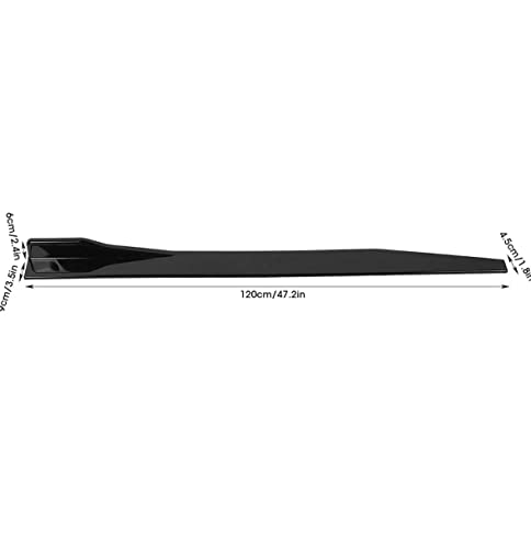 Image of 120 cm Left /Right Rocker Splitters Diffuser Winglet Wings Bumper Kit Side Bumper Lip Splitter Bumper Splitter Spoiler Wings Splitter Universal 120cm Splitter