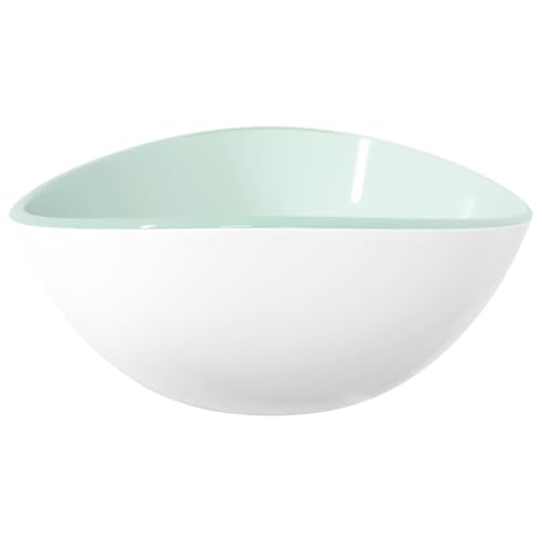 Lavabo blanco rectangular de vidrio templado antical de 54,5 cm 6