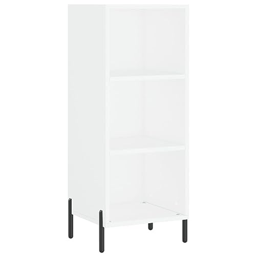 Gecheer Kitchen Cabinet Modern Kitchen Storage Cupboard Bathroom Living Room Kitchen Storage Unit White 34.5x34x180 cm Engineered Wood Type12 - Image 5
