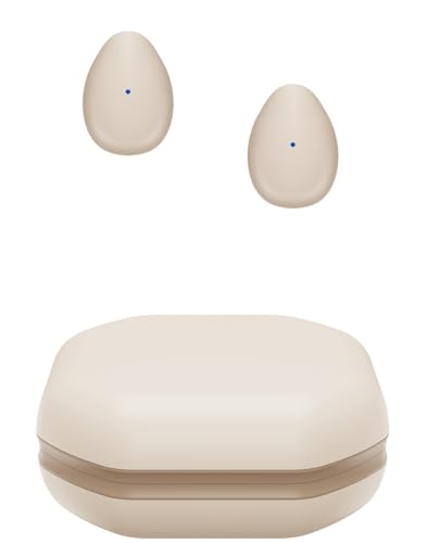 Mini écouteurs Bluetooth sans Fil, Petit Casque Semi-Intra-auriculaire léger pour Dormir sur côté,Travail,Fitness,Course,Conduite,Diffuser de la Musique ou des podcasts Depuis iPhone/Android (Nude)