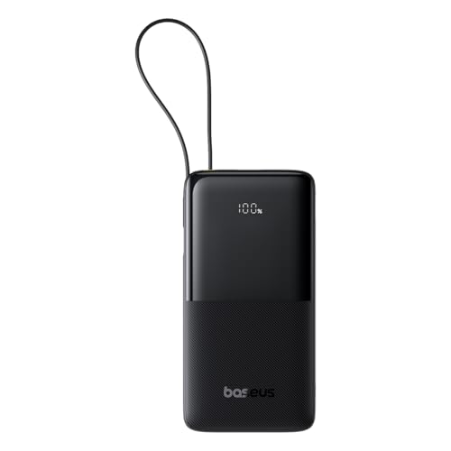Amazon | Baseus モバイルバッテリー USB-C ケーブル内蔵 PD 20W 急速