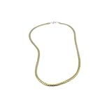 Genérico Collar de mujer de hip-hop, cadena de látigo de caballo de oro, cadena de hueso de serpiente de forma plana, versátil y sencilla, de moda