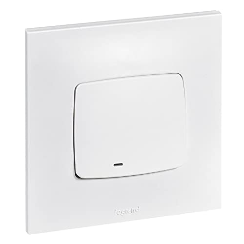 Legrand - Interrupteur ou va-et-vient lumineux (voyant fourni) Neptune - Blanc