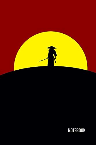 Notebook: Samurai Setting Sun Theme Cover Journal Cahier: 6 x 9 120 Lined Pages Notebook for Notes Ideas, Observations, Sketches