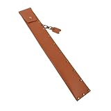 CATIEBYE PUレザー製ドラムスティックホルダーバッグ 17.4インチ 大容量ポータブルスティックキャリングケース ブラウン ドラマー用パーカッションアクセサリー収納バッグ