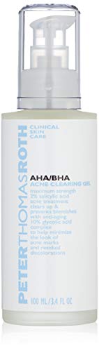 AHA/BHA Acne Clearing Gel, Maximum-Strength Salicylic Acid Acne Treatment, Clears Up and Helps