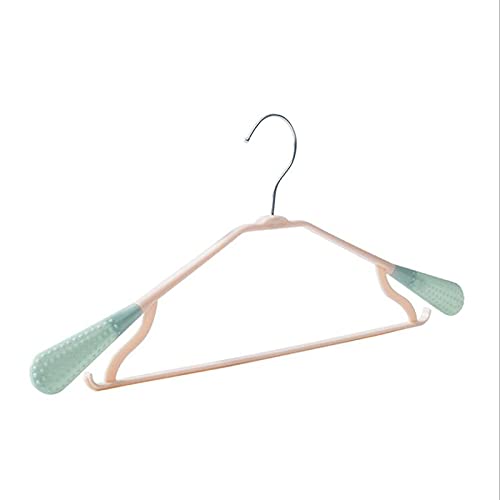 Clothes Hanger, 10 pcs Hangers Broad Hangers Non-slip Clothes Wry Hangers (Color : Beige)