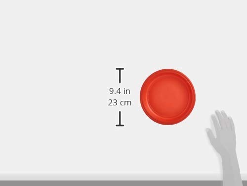 AmazonCommercial Plastic Plate 9 Inch, Red, Pack of 125