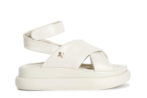 Sandales croisées en cuir pour éviter les douleurs aux pieds