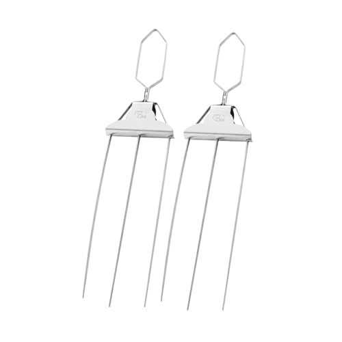 para parrillas de 3 puntas de grado profesional, resistentes tenedores para barbacoa de acero inoxidable, ideales para cocinar aire libre y acampar, herramienta de barbacoa para fiestas