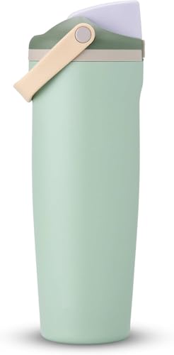 Image of CYNVEXA Tumbler with lid and Straw 1200ML Cup Stainless Steel Vacuum Insulated Tumbler for Water, Iced Tea or Coffee 1.2L Office Gym Travelling (Aqua)