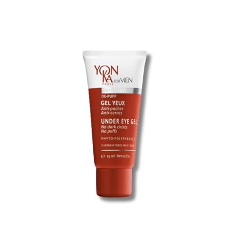 Yonka for Men Eye Gel 15ml | 94% Natural Ingredients Gel for Tired Eyes | Reduces Dark Circles and Bags, Energises Tired Eyes | Light Texture, Peppermint Notes