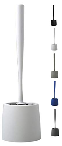 Spirella WC Bürste Klobürste Toilettenbürste „Ricky“ mit hygienischem Behälter matt weiß