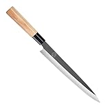 MITSUMOTO SAKARI 11 Inch Sashimi Knife, Single-Bevel Japanese Knife with Tungsten Alloy Steel, for Professional Sushi Cutting & Fish Filleting