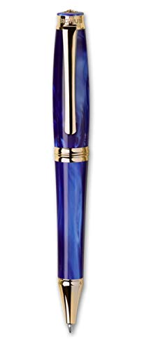 Bolígrafo solar Signum Marmo Blue elegante con acabado veteado
