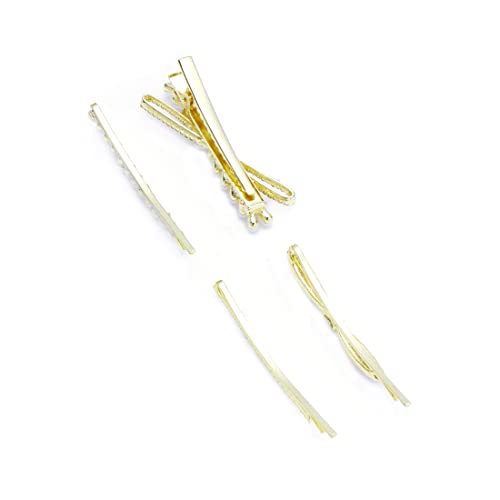 4pc Pearl Hair Clips Metal Bobby Pins & Alligator Clips