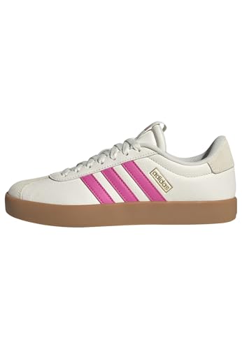 adidas Women's Vl Court 3.0 Shoes, Core White/Pulse Magenta/Gold Met., 4.5 UK
