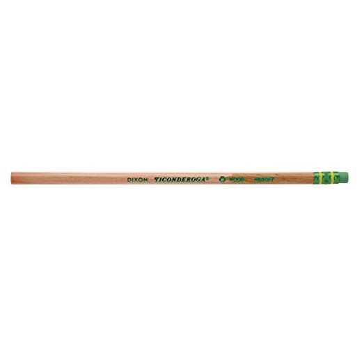 Ticonderoga Renew Wood-Cased Pencils, #2 HB Soft, Natural, 10 Count (X96110)