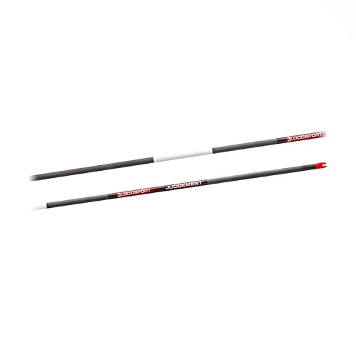 Bloodsport Judgement Bare Shaft Lightweight Precise Durable Carbon Hunting Arrow For Compound Bow - 31" Length.244" Standard-Diameter.001" Straightness, 12 Pack, 500 Spine #TOP7