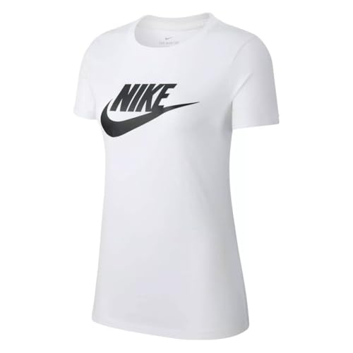 Image of Nike Womens Sportswear Essentials T Shirt 100% Cotton in White - Size Medium