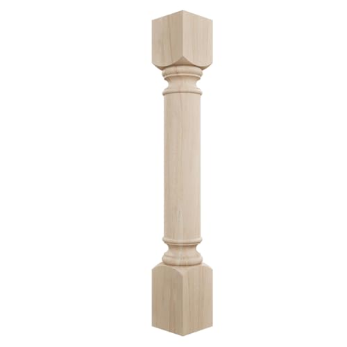 Ekena Millwork COL05X05X35TRRW 5-Inch W x 5-Inch D x 35 1/2-Inch H Traditional Cabinet Column, Rubberwood