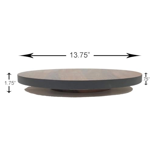 Image of Woodard & Charles Round Lazy Susan Turntable with Stainless Steel Ball Bearing Mechanism, (Black) ★★Pack of 6★★