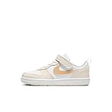 Nike Little Kid's Court Borough Low Bball, White/Shimmer-Chalk-White, 11C