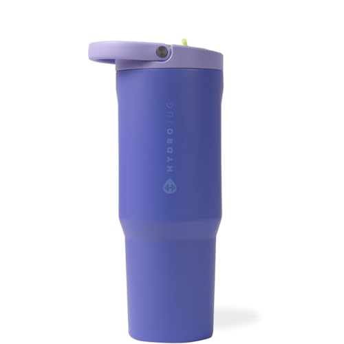 HydroJug Sport - Stainless Steel Tumbler with Straw, Vacuum Insulated, 32oz Leakproof Water Bottle, Ergonomic Design, Reusable, Dishwasher Safe, Rubber Base, Durable for Gym or Outdoors, Lime Rickey