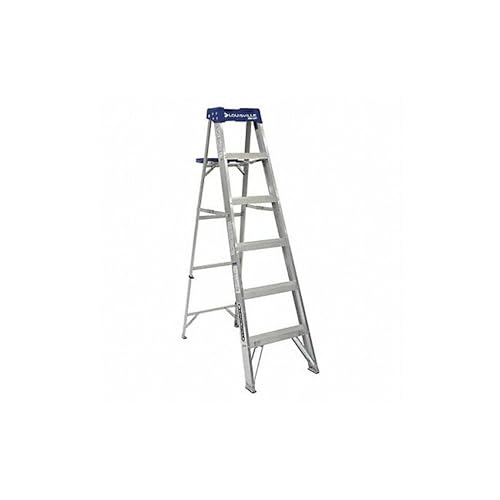 Louisville Ladder 6-Foot Aluminum Step Ladder with Molded Pail, 250-Pound Load Capacity, Type I, AS2106