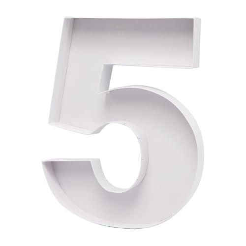 WENPACK 15" Large Fillable Cardboard Number Charcuterie Tray Paper Mache Sweet Cupcake Food Birthday Box (5) by WENPACK - Used condition - US$17.35