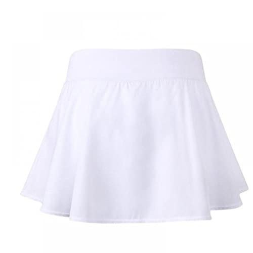 Women s Tennis Skirt,High Waisted Athletic Golf Skort Skirt with Pleated Workout Running Casual White