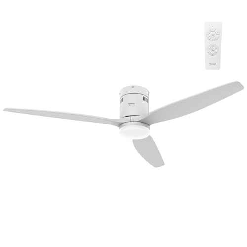 Taurus Ventilador de Techo Ultrasilencioso con Luz LED Regulable 24W y Motor DC 30W | Ventilador de 132 cm con 3 Aspas | 6 Velocidades, Temporizador 8H, Función Invierno-Verano y Mando