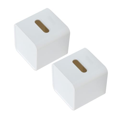 MAGICLULU 2stücke Quadratische Plastiktaschentuchbox Mit Zwei Plätzen Für Papierspender Aufbewahrungsbehälter Für Wohnzimmer Und Badezimmer Minimalistisches Design