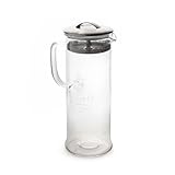 Rishi Tea Simple Brew Teapot - For 33oz Loose Tea Preparation, Built-in Strainer, Everyday Teaware, Easy to Clean, Borosilicate Glass, Enjoy Hot or Iced Tea - 1000ml
