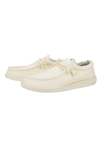 Image of HEYDUDE Men's Wally Stretch Canvas Loafers | Lightweight Slip On Shoes | Casual Walking, Travel & Everyday Style